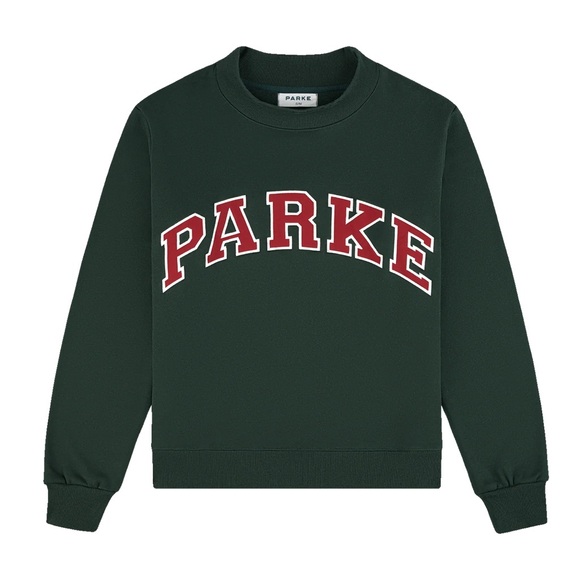 Parke Sweaters - PARKE | 2025 HOLIDAY VARSITY MOCKNECK L/XL - FOREST GREEN
